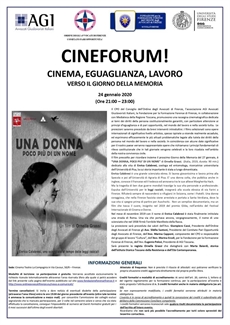 CINEFORUM! CINEMA, UGUAGLIANZA, LAVORO verso il giorno della Memoria